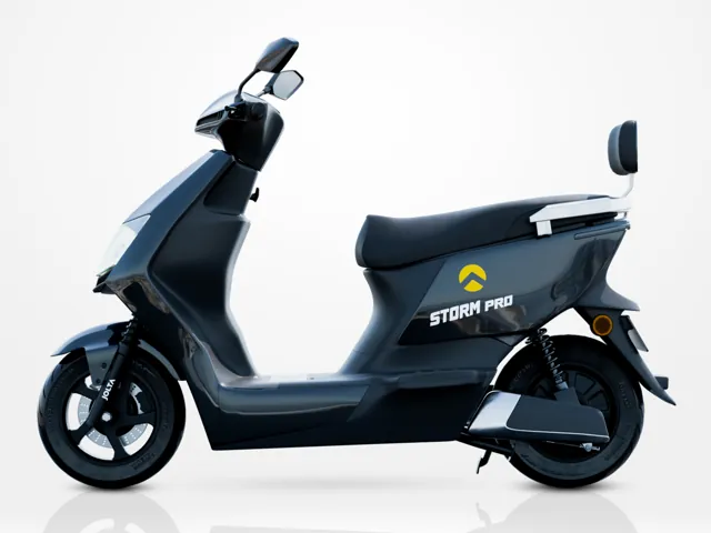 Storm Pro electric scooty, black, side view