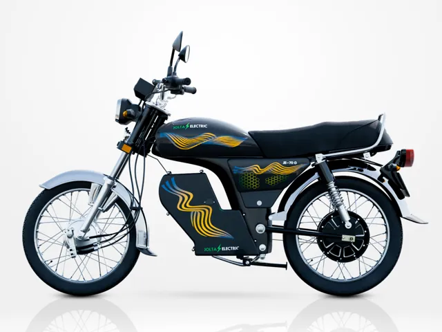 JE-70G Wolf electric motorcycle, black, side view