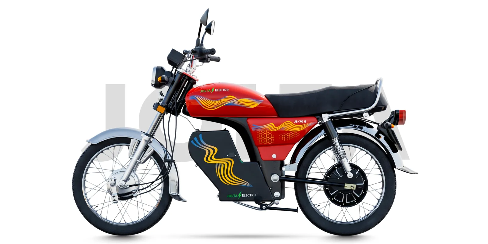 JE-70G Wolf electric motorcycle, side view