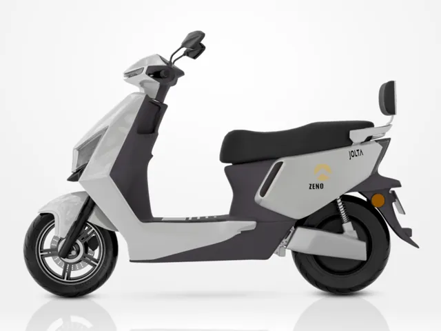 Zeno electric scooty, white, side view