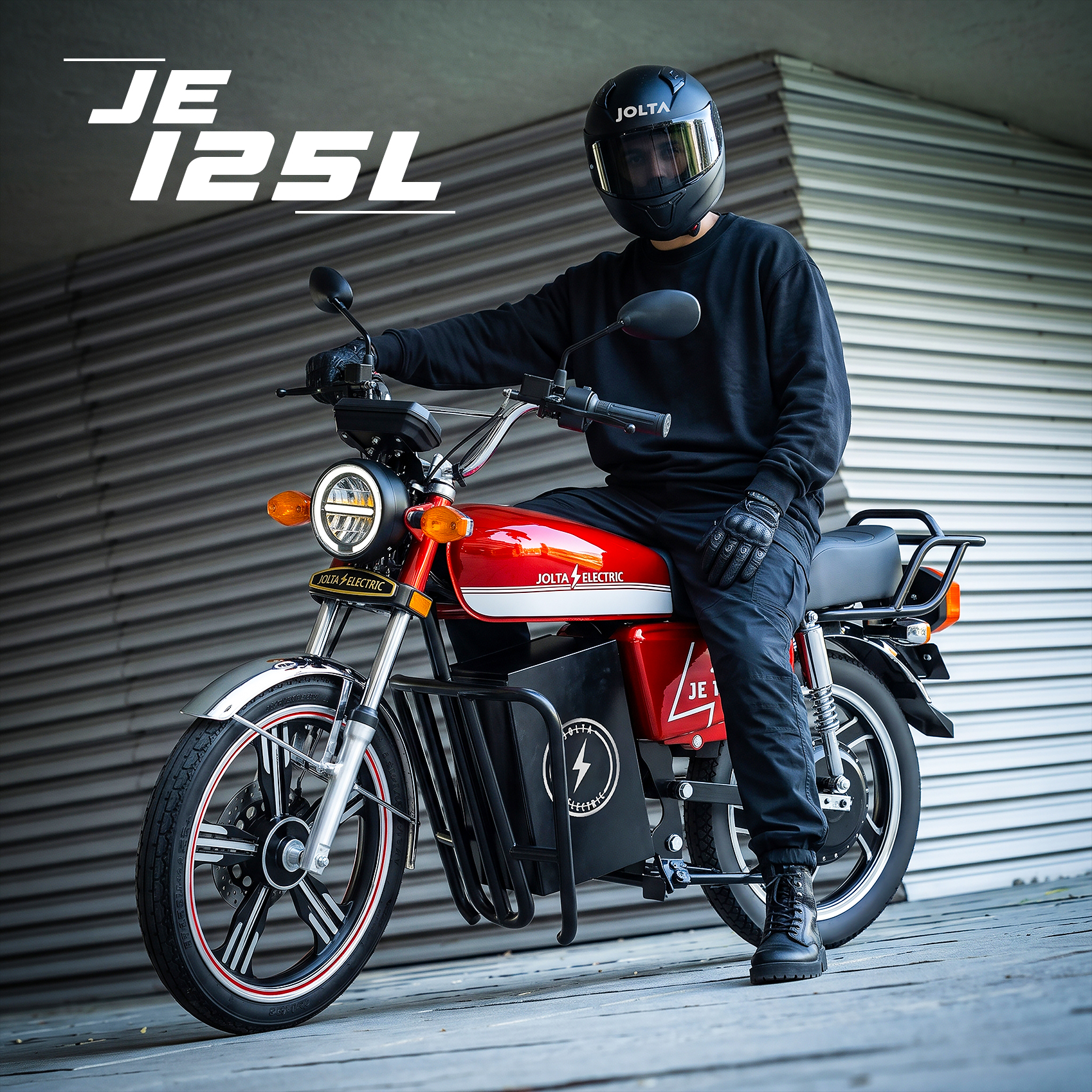 Jolta JE-125L electric motorcycle in blue